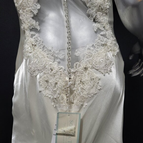 NWT~$1550~SOPHIA TOLLI~8/10~IVORY LACE EMBROIDERED EMBELLISHED WEDDING DRESS - Picture 15 of 16